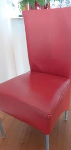 6 rode eetkamer stoelen, Huis en Inrichting, Stoelen, Ophalen, Gebruikt, Rood, Vijf, Zes of meer stoelen