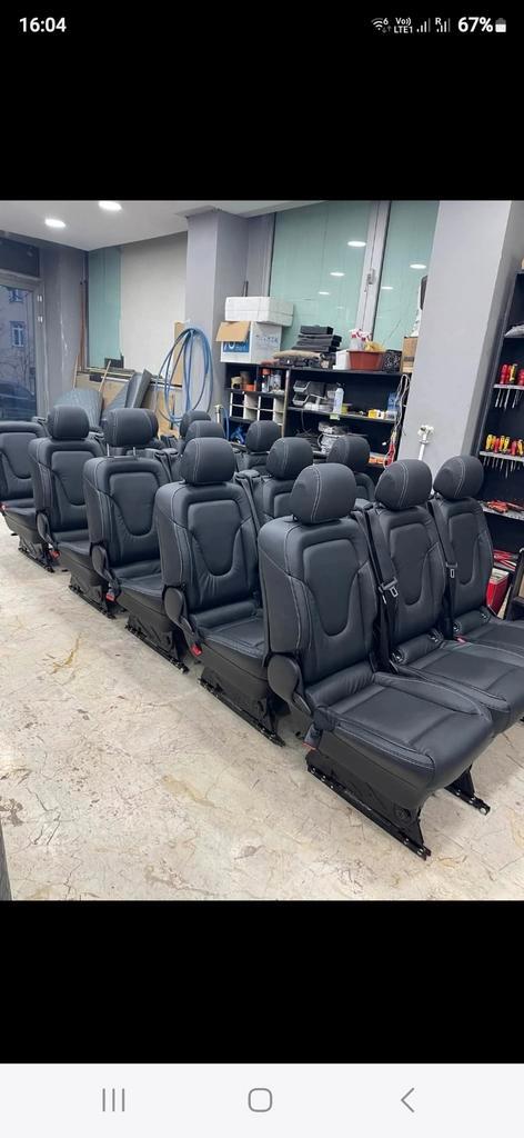 stoelen lederen zwart lugano ouirginale mercedes class v 250, Auto-onderdelen, Interieur en Bekleding, Nieuw, Ophalen of Verzenden