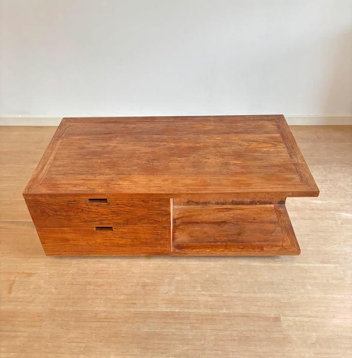 Massief Teak Salontafel 120x70x40 cm, Huis en Inrichting, Tafels | Salontafels, Gebruikt, Minder dan 50 cm, 50 tot 100 cm, 100 tot 150 cm