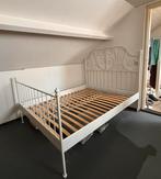 Wit stalen IKEA LEIRVIK 140x200 +2 bodems (zonder matras), Huis en Inrichting, Slaapkamer | Bedden, Ophalen, Gebruikt, Wit, Tweepersoons