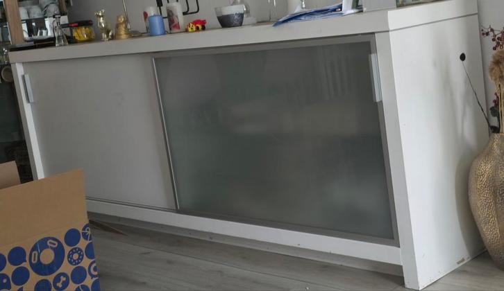 Groot Dressoir 2,5m met Verlichting, Huis en Inrichting, Kasten | Dressoirs, Gebruikt, 200 cm of meer, 25 tot 50 cm, Met deur(en)