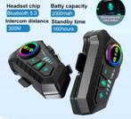Bluetooth Motorhelm Intercom Headset BT5.3 - Voor 2 Rijders, Ophalen of Verzenden, Nieuw