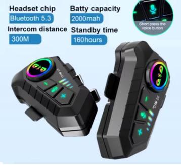 Bluetooth Motorhelm Intercom Headset BT5.3 - Voor 2 Rijders  beschikbaar voor biedingen