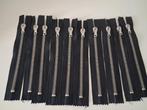 22 YKK ritsen Zwart  10x 16 cm metaal en 12x 18 cm kunstof, Hobby en Vrije tijd, Naaien en Fournituren, Ophalen of Verzenden, Nieuw