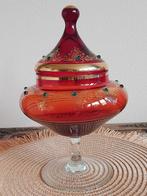Mooie grote bonbonschaal Venetiaans glas, Ophalen of Verzenden