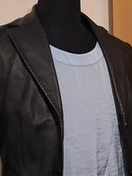 Zwarte Leren Blazer MNG Genuine Leather Echt Schapenleer, Maat 38/40 (M), Anneonline, Zuidwal 11, Shop@wesell4u.nl