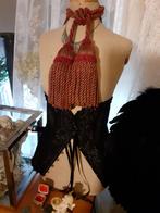 Oude brocante paspop buste met zwarte corset, Ophalen of Verzenden