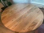 Mango houten eettafel zwarte poot, Huis en Inrichting, Tafels | Eettafels, Ophalen of Verzenden, Zo goed als nieuw, Rond, 100 tot 150 cm