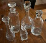 Moderne Glazen Karaffen Set (5 stuks) - Stijlvol Design, Ophalen of Verzenden