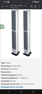 Dali Piano Noble set, Gebruikt, 60 tot 120 watt, Front, Rear of Stereo speakers, Ophalen