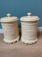 2 potten  cookies en snoep, Ophalen of Verzenden, Glas, Pot, Bus of Blik