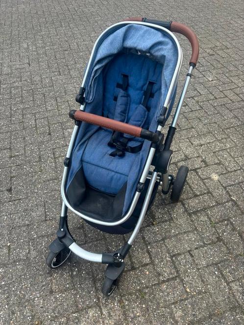 Kinderwagen blauw opvouwbaar, Kinderen en Baby's, Kinderwagens en Combinaties, Zo goed als nieuw, Kinderwagen, Verstelbare duwstang