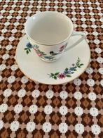 Vintage Kop en Schotel met Bloemen en Vogel, Ophalen, Zo goed als nieuw, Overige stijlen, Kop(pen) en/of Schotel(s)