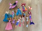 Set Barbies + scooter + pony, Kinderen en Baby's, Speelgoed | Poppen, Ophalen of Verzenden, Gebruikt, Barbie