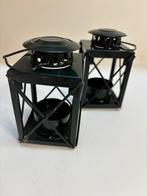 Set Lantaarntjes / Windlichtjes Donkergroen Metaal, Ophalen of Verzenden, Zo goed als nieuw, Metaal, Groen