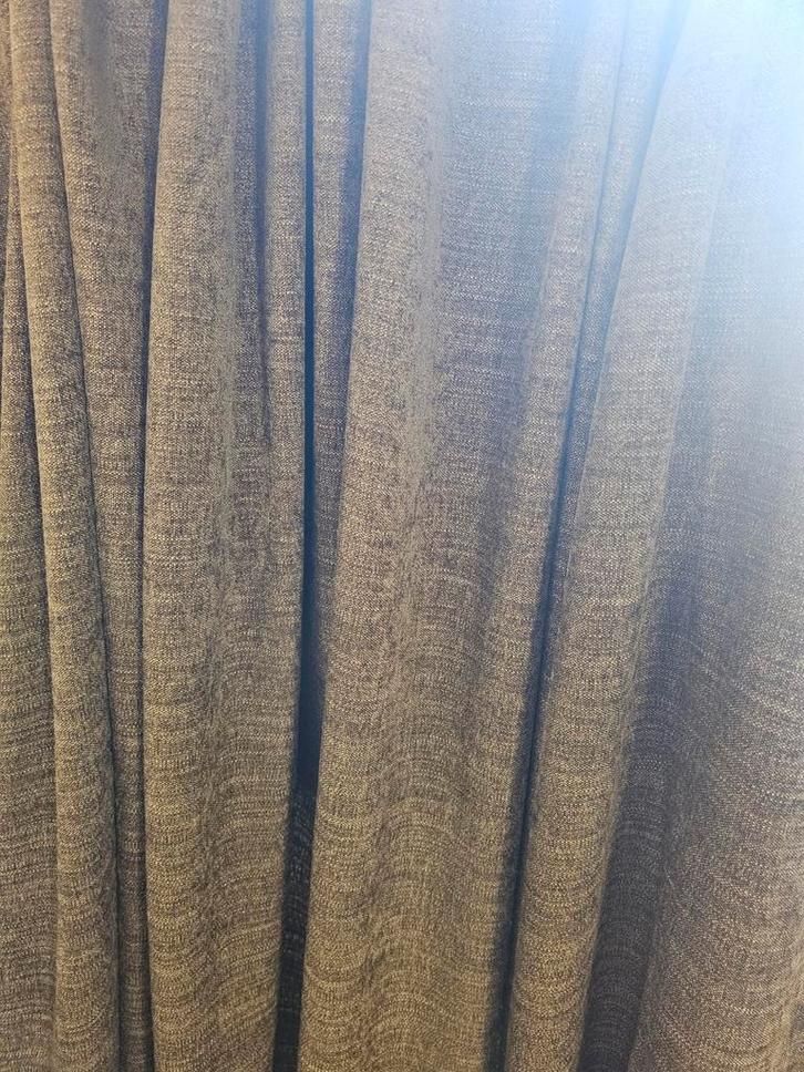 Velours gordijnen 268 hoog M125, Huis en Inrichting, Stoffering | Gordijnen en Lamellen, 200 cm of meer, 200 cm of meer, Groen