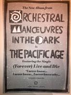 Paginagrote A3 advertentie OMD The Pacific Age release, Cd's en Dvd's, Vinyl | Pop, Ophalen of Verzenden