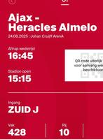 Ajax- Heracles vak 428 ( prachtige plek ), Losse kaart, Eén persoon, Augustus