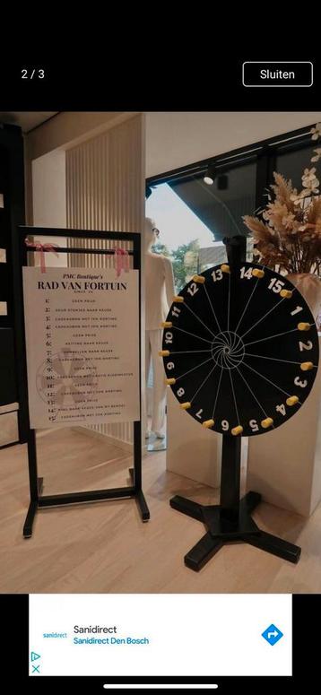 Rad van fortuin draairad prijzenrad houten speelgoed  beschikbaar voor biedingen
