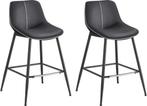 VASAGLE Set van 2 Barkrukken – Inktzwart (62 cm) Nieuw, Ophalen, In hoogte verstelbaar, 60 tot 90 cm, Nieuw
