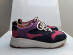 Sneakers suede paars, roze, zwart Manfield maat 41= ZGAN, Ophalen of Verzenden, Roze, Manfield, Sneakers of Gympen