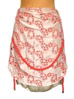 AnnaRita.N 100% zijde rok, beige/roze, Mt. S, Kleding | Dames, Rokken, Verzenden, Zo goed als nieuw, Knielengte, Roze