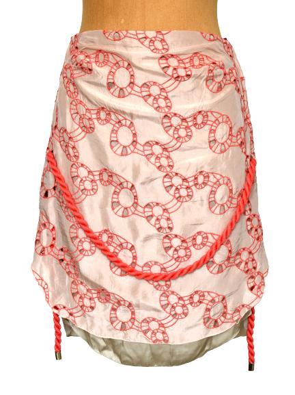 AnnaRita.N 100% zijde rok, beige/roze, Mt. S, Kleding | Dames, Rokken, Zo goed als nieuw, Maat 36 (S), Roze, Knielengte, Verzenden