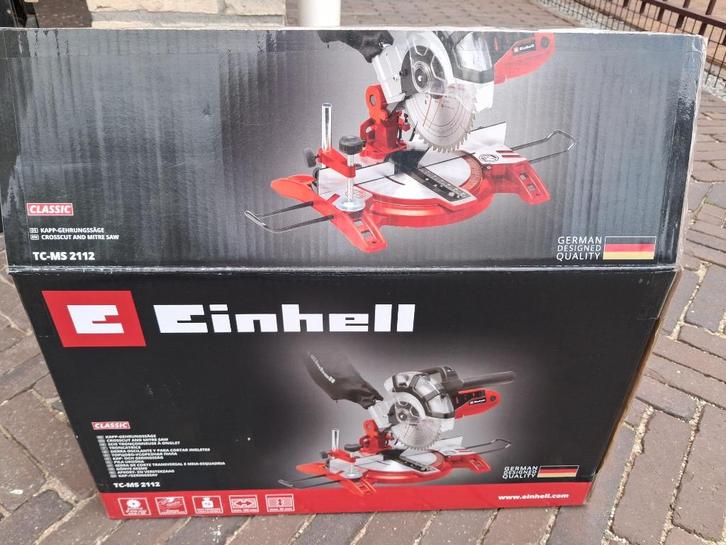 Einhell Kap- en Verstekzaag TC-MS 2112, Doe-het-zelf en Verbouw, Gereedschap | Zaagmachines, Zo goed als nieuw, Afkortzaag, 1200 watt of meer