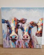 Schilderij koeien 60x60cm, Huis en Inrichting, Ophalen, Zo goed als nieuw, Schilderij, 75 cm of meer