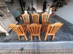 Eikenhouten stoelen, Huis en Inrichting, Ophalen, Bruin, Zo goed als nieuw, Vijf, Zes of meer stoelen