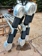 4x aluminium buitenlampen op mast, Minder dan 50 watt, Aluminium, Ophalen of Verzenden, Netvoeding