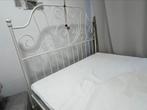 Ikea Metal Bed Frame and Two Mattresses, Tweepersoons, Ophalen of Verzenden, Zo goed als nieuw, 200 cm