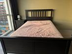 Ikea Hemnes bed 140x200, incl.matras,lattenbodem, Ophalen, Gebruikt, Zwart, Tweepersoons