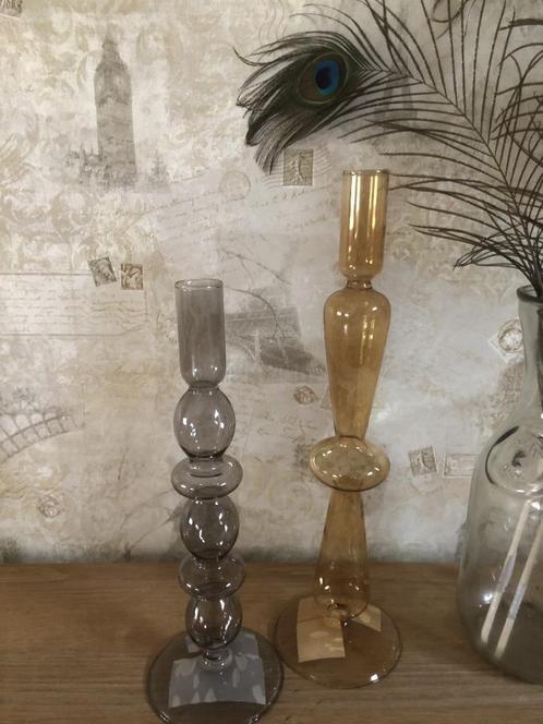 Moderne glazen kandelaars - Dijk natural collections, Huis en Inrichting, Woonaccessoires | Kandelaars en Kaarsen, Nieuw, Kandelaar