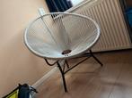 Touw stoel/fauteuil New Routz, Huis en Inrichting, Stoelen, Ophalen, Wit, Zo goed als nieuw, Metaal