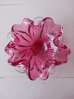 Murano Schaal - Fuchsia Bloem Design - 1960-1970, Antiek en Kunst, Antiek | Glas en Kristal, Ophalen of Verzenden