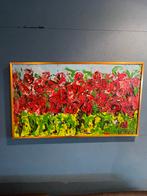 Olieverf schilderij “Klaprozen”, Antiek en Kunst, Kunst | Schilderijen | Abstract, Ophalen