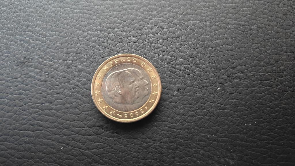Monaco 1 euro dubbelkop 2002, Postzegels en Munten, Munten | Europa | Euromunten, Ophalen of Verzenden, Monaco, 1 euro, Losse munt