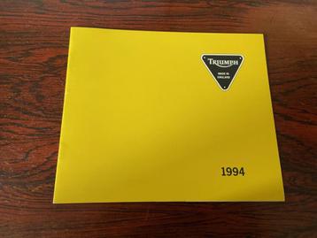 Triumph 1994 new model line motorcycle brochure beschikbaar voor biedingen