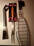 bbq- / bakbenodigdheden (spatel + vork + vis-klem), Ophalen of Verzenden, Nieuw