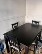 NÄSINGE Uitschuifbare Tafel - Donkerbruin Beukenfineer, Gebruikt, 100 tot 150 cm, Vier personen, Rechthoekig