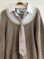 Beige Sweater met Stropdas, Beige, Ophalen of Verzenden, Zo goed als nieuw, Maat 36 (S)