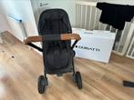 Complete Dubatti kinderwagen (combiwagen) zwart-cognac, Gebruikt, Verstelbare duwstang, Combiwagen, Ophalen