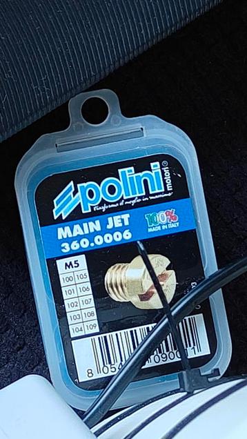 Sproeierset 80 t/m 98 Polini Dellorto groot (6mm)  beschikbaar voor biedingen