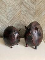 Decoratieve metalen set varkens, Huis en Inrichting, Woonaccessoires | Overige, Ophalen of Verzenden, Zo goed als nieuw