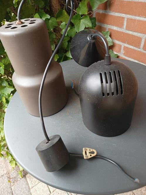 Vintage Philips hanglamp en een Happylight hanglamp, Huis en Inrichting, Lampen | Hanglampen, Gebruikt, Minder dan 50 cm, Metaal