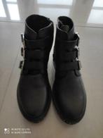 Zwarte leren lage laarzen maat 39 merk STEVE MADDEN, Steve Madden, Ophalen of Verzenden, Zwart