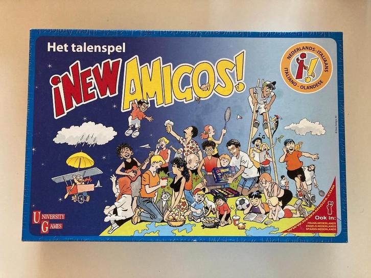 spel New Amigos - Nederlands Italiaans / Italiano Olandese, Hobby en Vrije tijd, Gezelschapsspellen | Bordspellen, Zo goed als nieuw