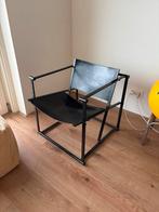 Pastoe design stoel met zwart leren zitting pastoe fm60, Ophalen, Gebruikt, Zwart, Leer