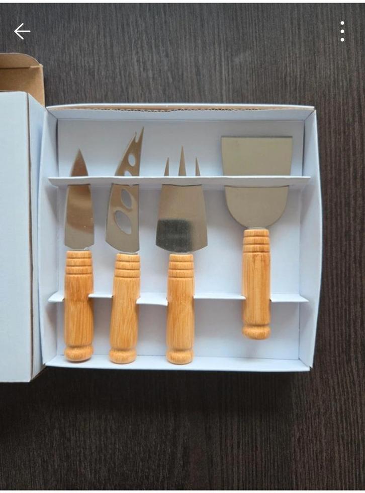 Nieuwe kaasmessenset, Huis en Inrichting, Keuken | Bestek, Nieuw, Bestekset, Hout, Ophalen of Verzenden